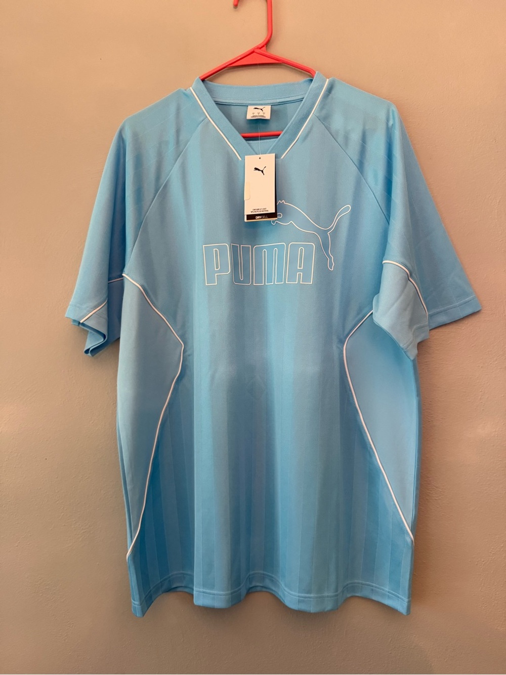Puma Light Blue Short-Sleeve Athletic Jersey